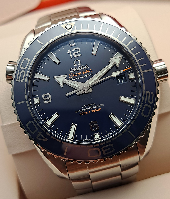 BLUE Omega Seamaster Planet Ocean Co-Axial Wristwatch Ref. 215.30.44.21.03.001